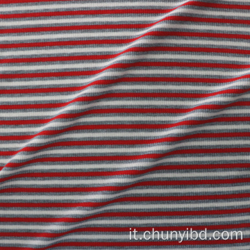 Colore personalizzato Morbido ed elastico Stripe Stripe Spingo tessuti a costole 2x2 per maglione/indumento